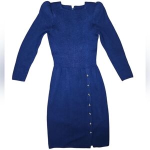 St. John Vintage 80's  Midi Navy Dress Size Small